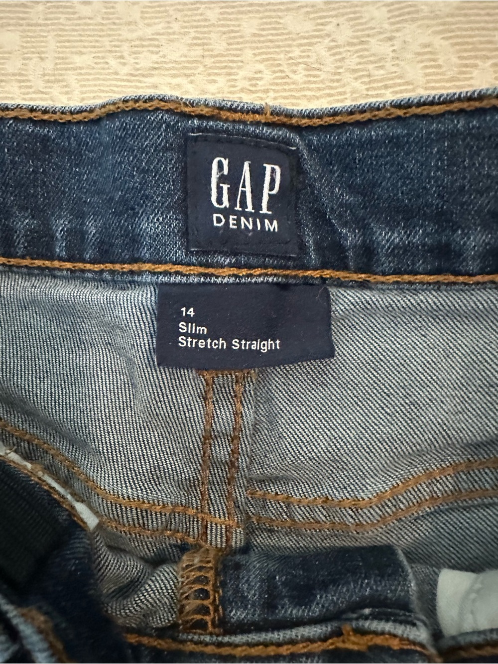 2 PAIR Lot of Boys Slim/14 blue and faded blue jeans